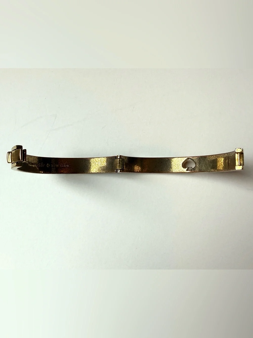 kate spade Gold and Black Heart Cutout Enamel Bangle Bracelet - Picture 4 of 7